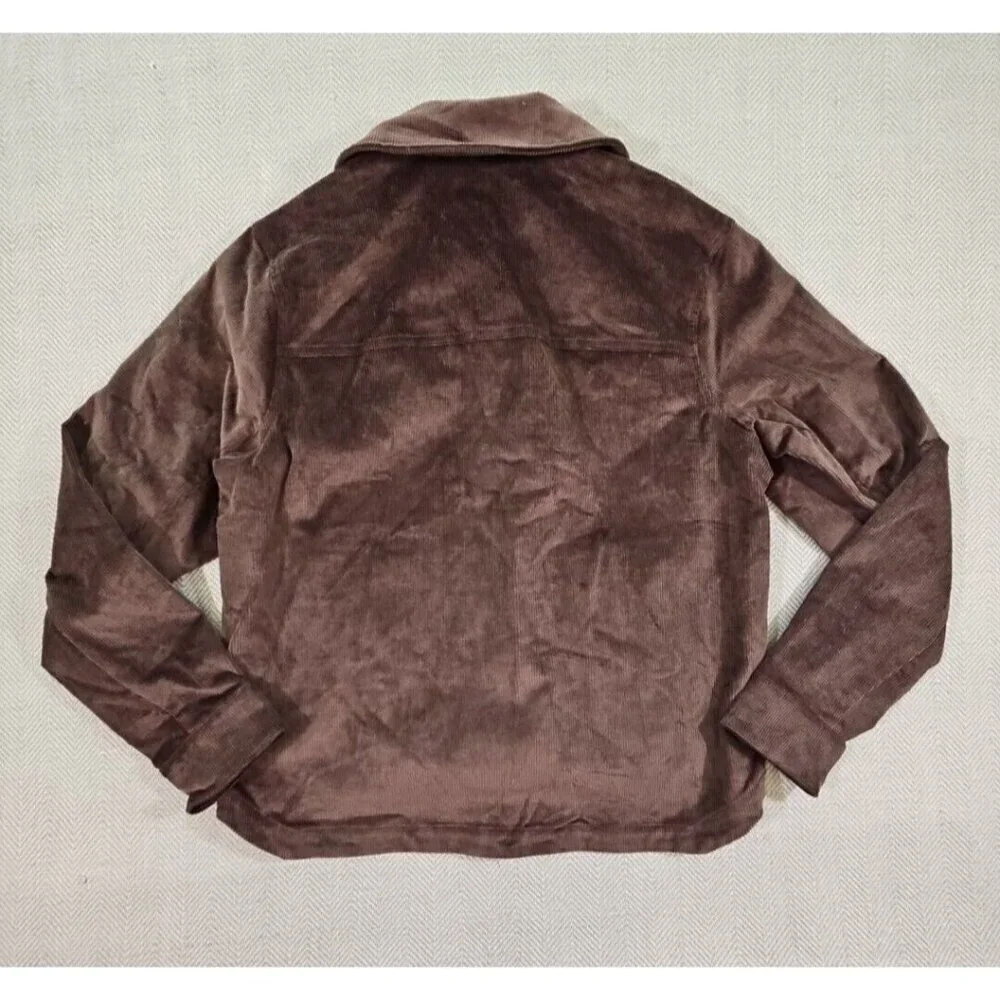 The North Face Men's Size Small Utility Cord‎ Shacket Coal Brown Corduroy NWT